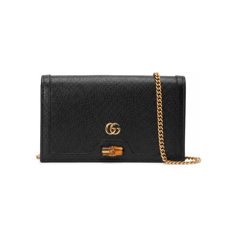 GUCCI GG Diana Bamboo Mini Crossbody Bag Black