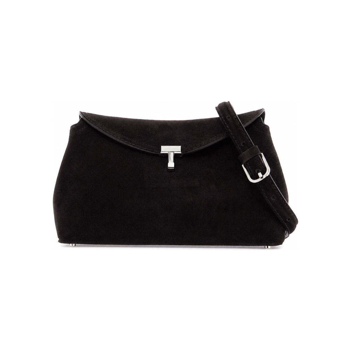 Toteme T-Lock Suede Shoulder Bag for Women