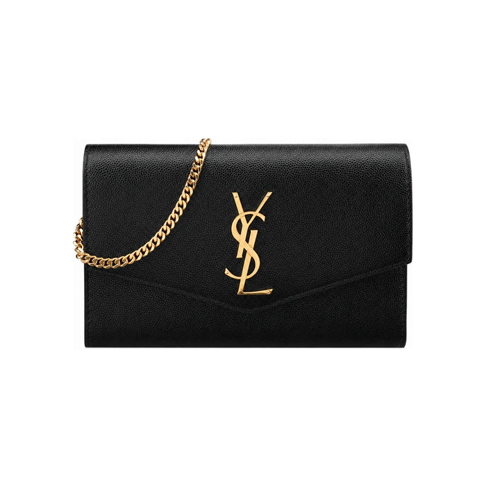 Saint Laurent Uptown Leather Shoulder Bag Crossbody Black