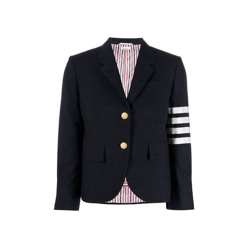 THOM BROWNE Navy 4-Bar Single-Breasted Blazer Jacket Women’s