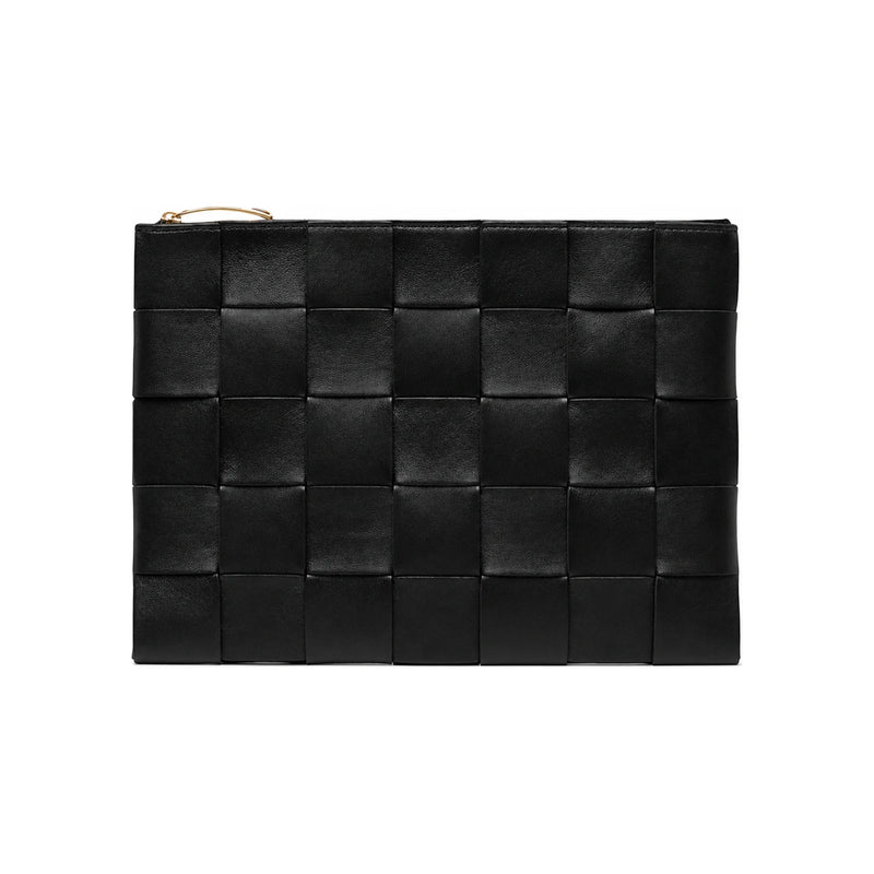 Bottega Veneta Intrecciato Woven Leather Clutch Bag