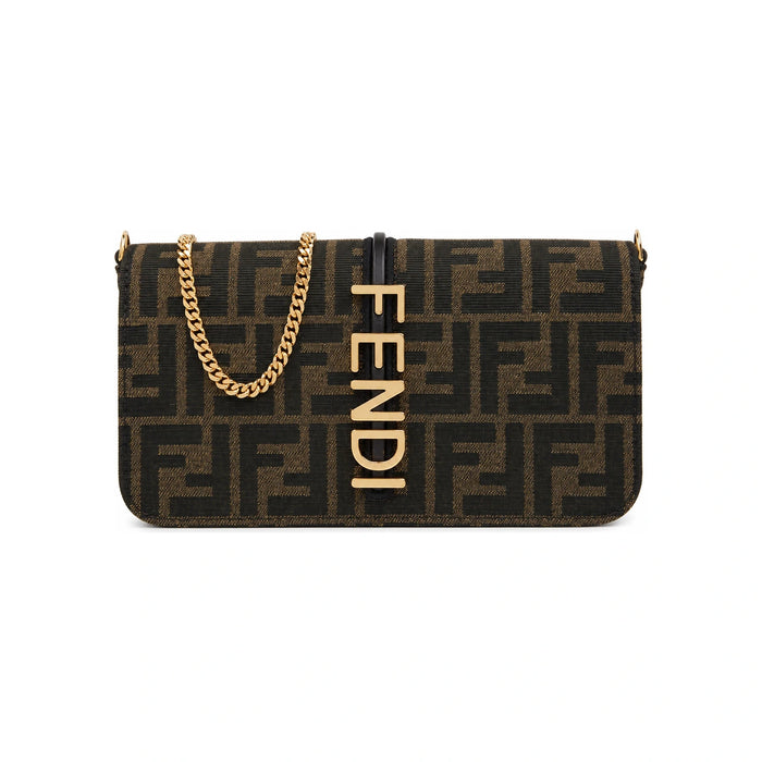 FENDI Fendigraphy Chain Wallet Shoulder Bag 8BS076AD23F1BA1B