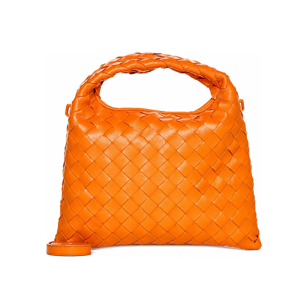 Bottega Veneta Orange Mini Hop Leather Tote Bag