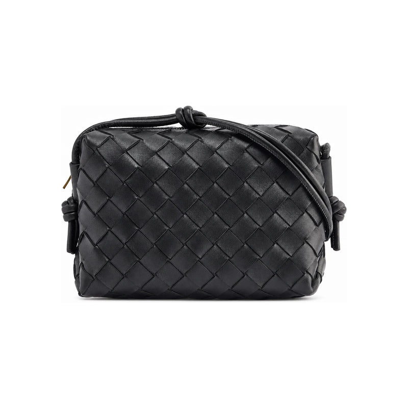 Bottega Veneta Mini Loop Camera Bag Leather Crossbody Black