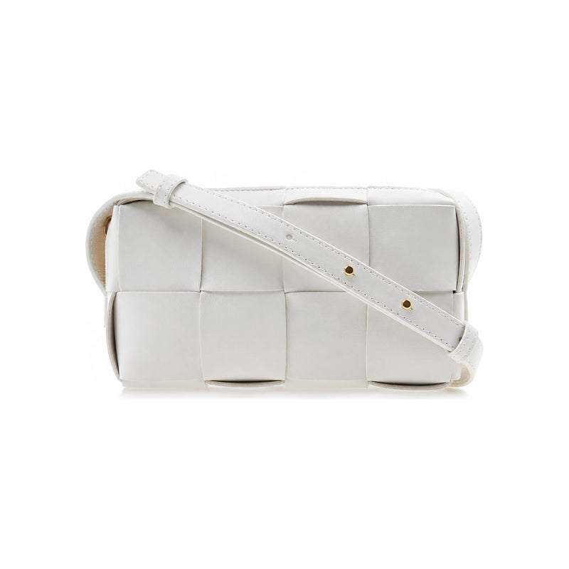 Bottega Veneta Intrecciato Cassette Mini Crossbody Bag Black Leather