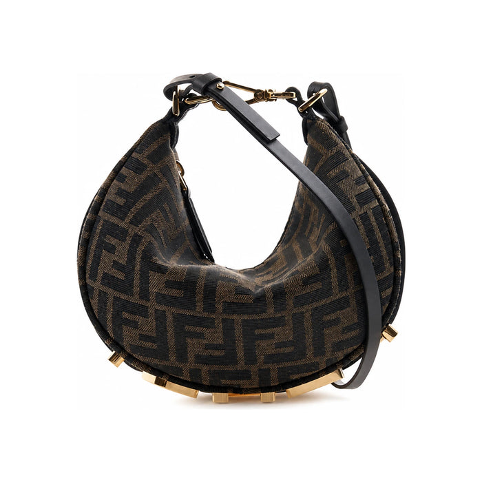 FENDI Fendigraphy Mini Leather Shoulder Bag
