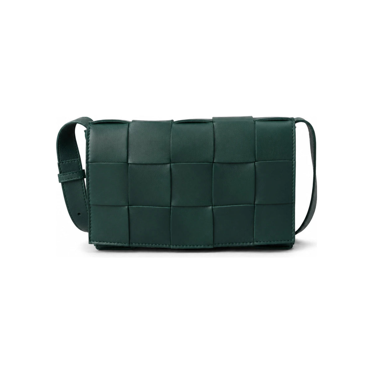 Bottega Veneta Cassette Crossbody Bag Green Leather Women’s