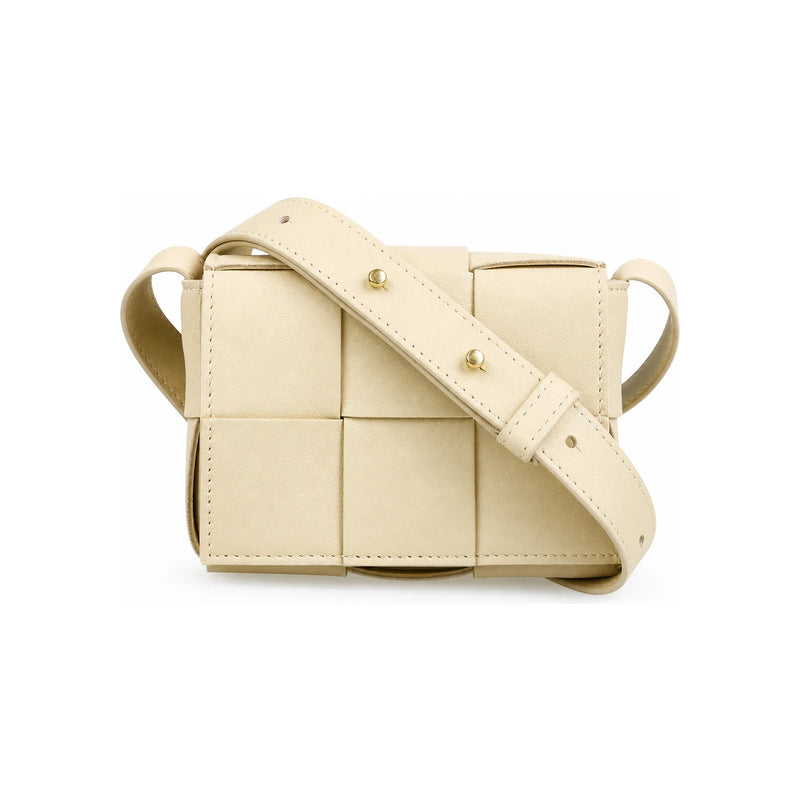 Bottega Veneta Candy Cassette Crossbody Bag Beige Leather 666688VMAY1 9776