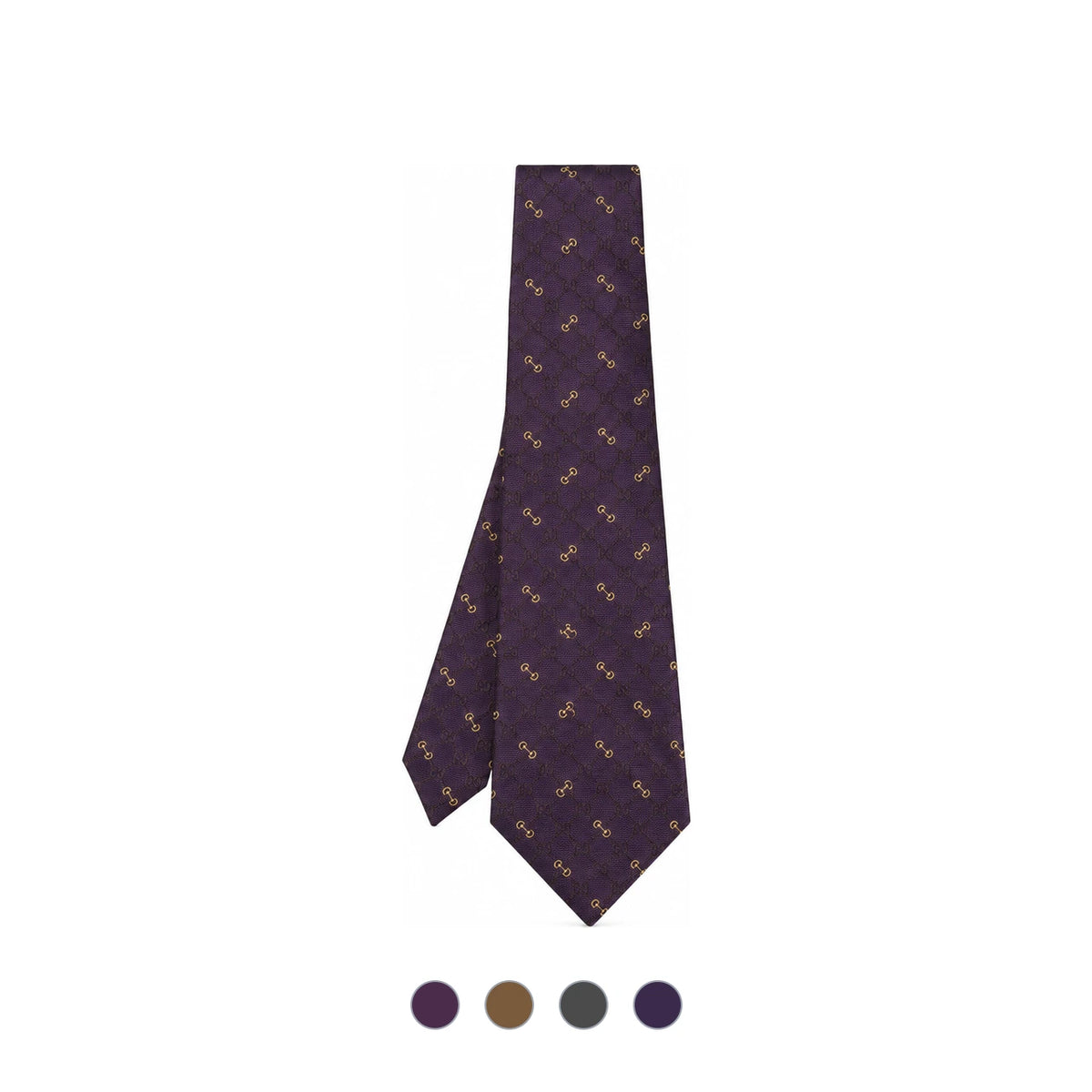 GUCCI GG Pattern Silk Tie Beige Brown Men's Accessory
