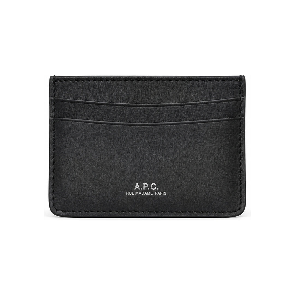A.P.C. Leather Andre Card Holder Wallet for Women H63028 LZZ BLACK