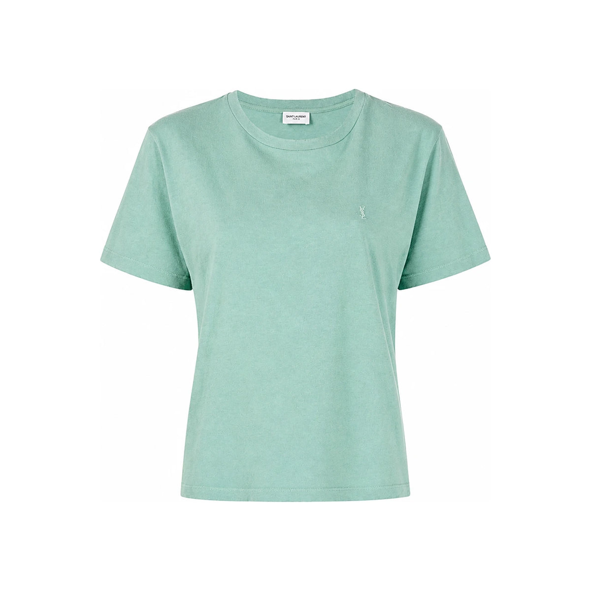 Saint Laurent Green Embroidered Anniversary T-Shirt Women