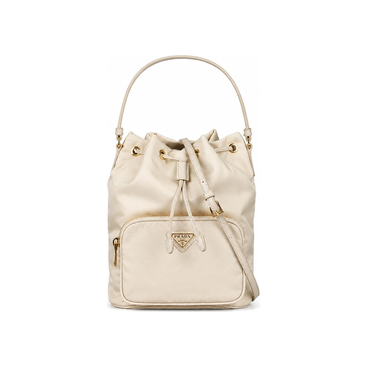 PRADA Duet Re-Nylon Bucket Shoulder Bag for Women 1BH038 RV44 F0F24 UOO