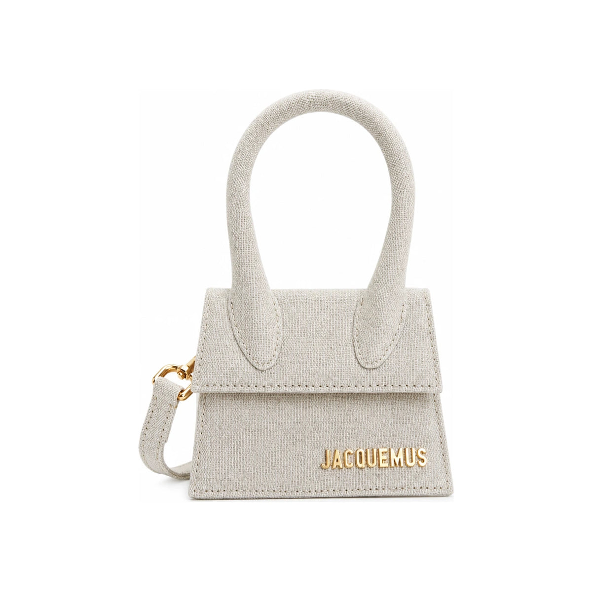 JACQUEMUS Gold Logo Le Chiquito Mini Crossbody Bag