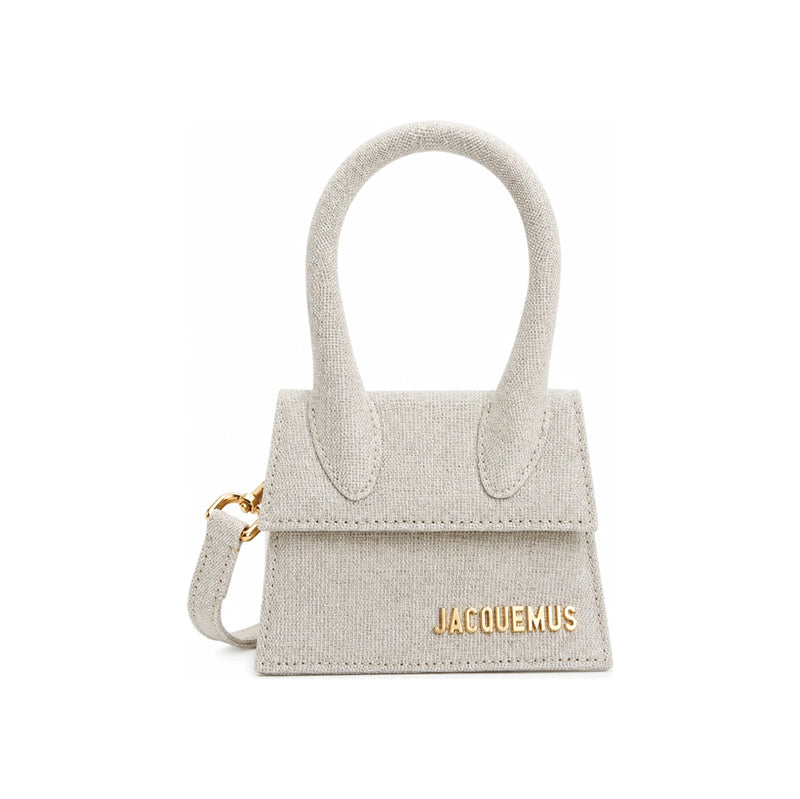 JACQUEMUS Gold Logo Le Chiquito Mini Crossbody Bag