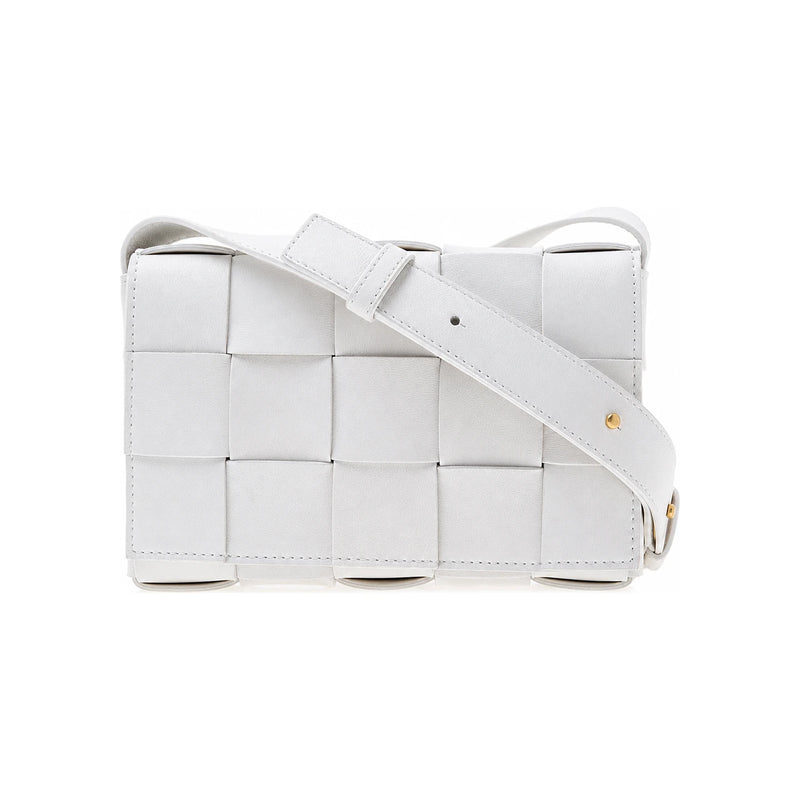 Bottega Veneta Intrecciato Small Cassette Bag White Crossbody