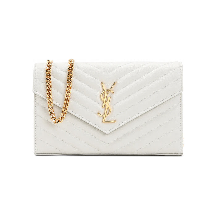 Saint Laurent Cassandra Chain Shoulder Bag for Women Black Leather
