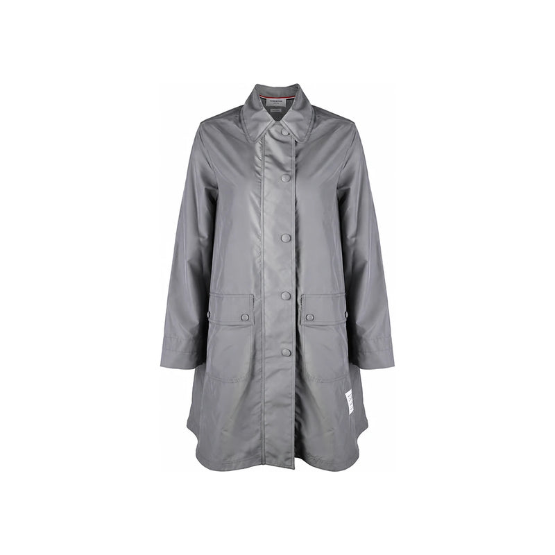 THOM BROWNE Military Ripstop Collar Overcoat