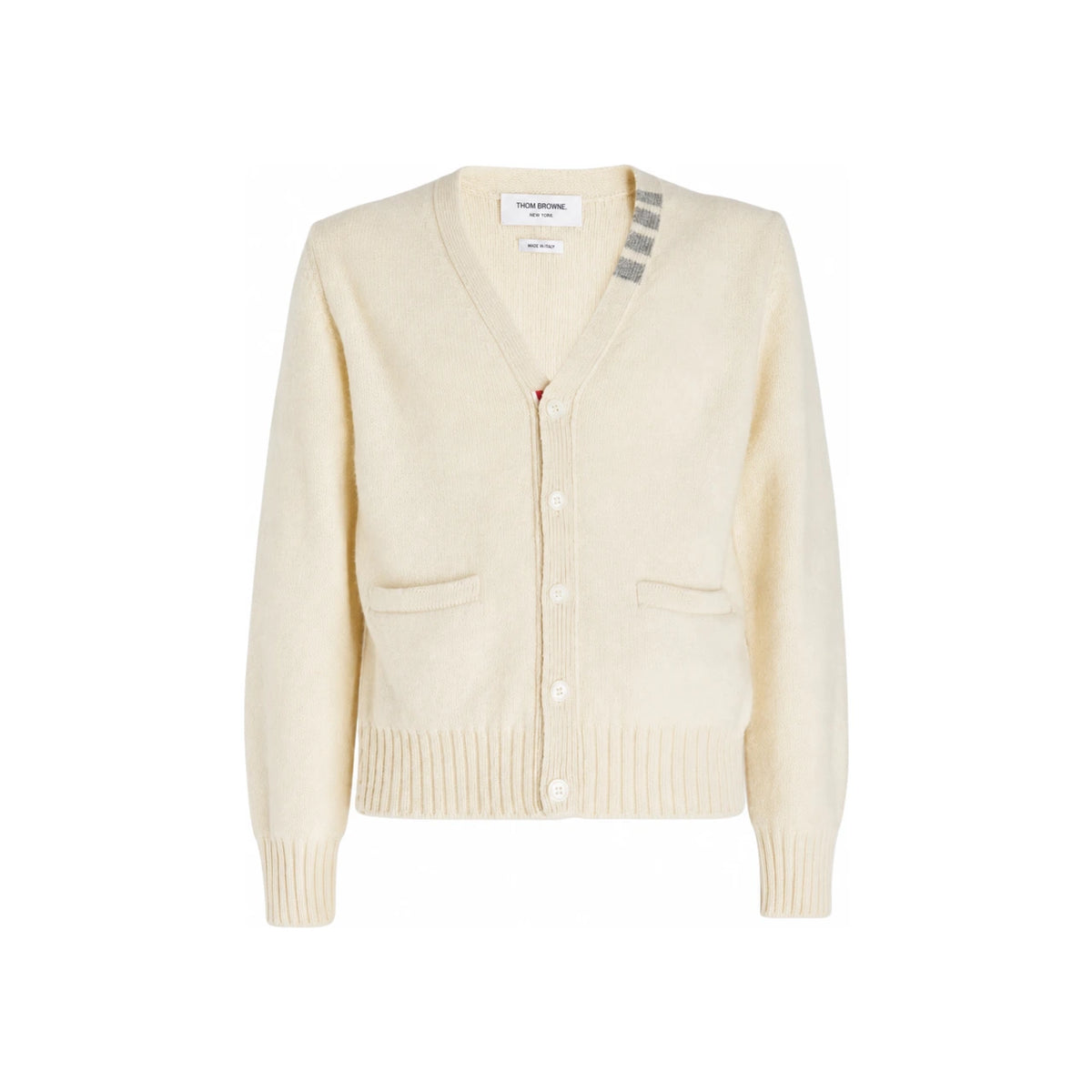 THOM BROWNE 4-Bar Stripe Wool Mohair Men's Cardigan MKC455A Y1032 100