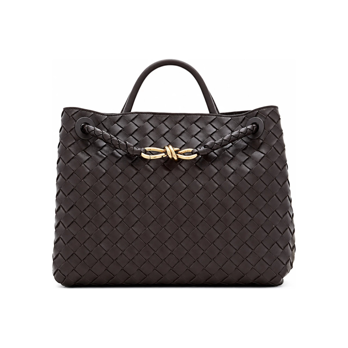 Bottega Veneta Andiamo Medium Leather Tote Bag Brown