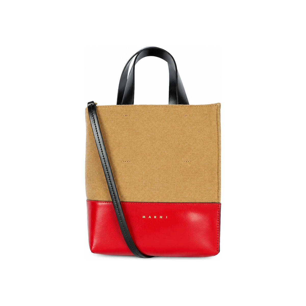 Marni Logo Colorblock Tote Bag
