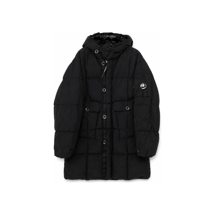 CP Company Men’s Long Down Puffer Jacket with Lens Patch 17CMOW203A 005991G 999