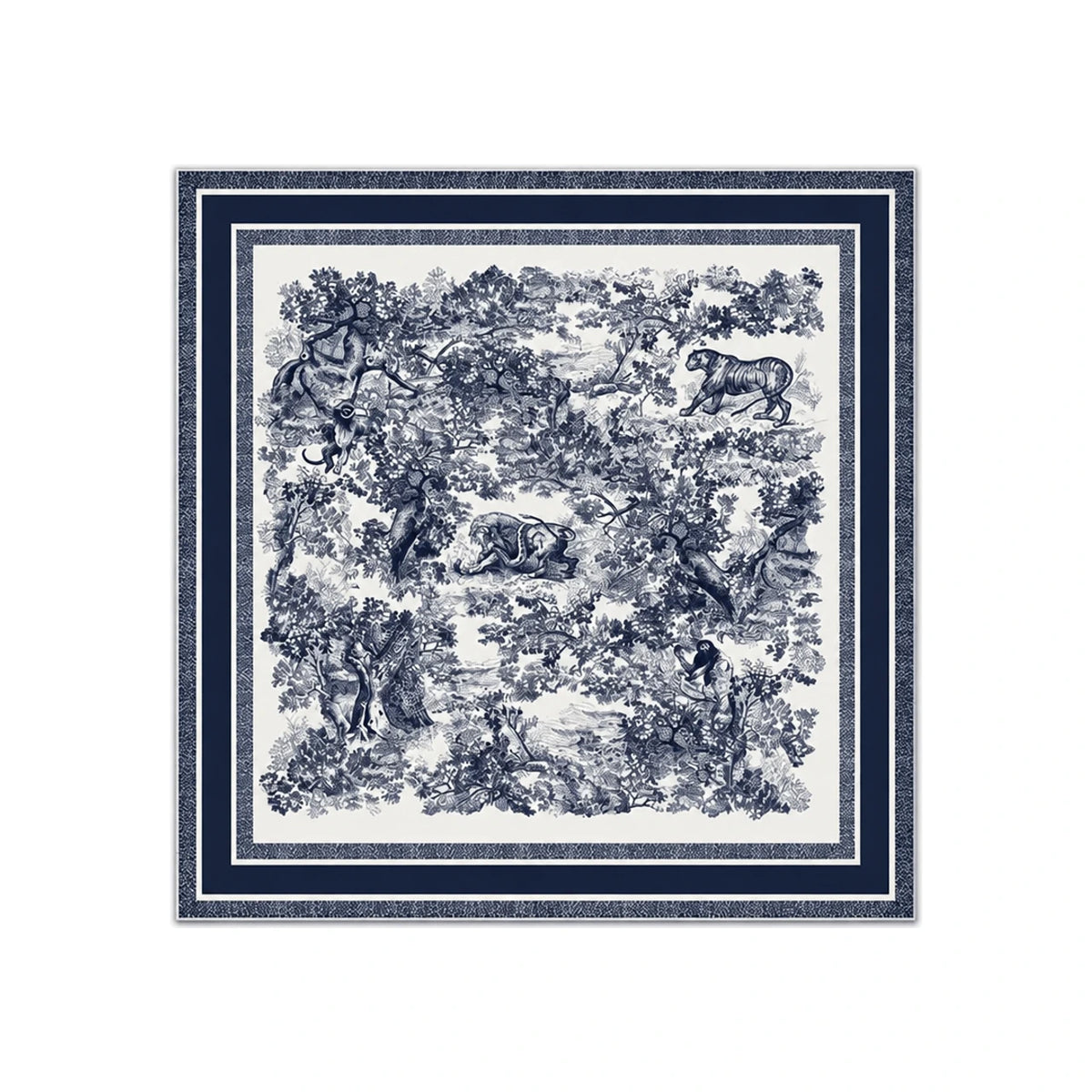 DIOR Toile de Jouy Sauvage 90 Square Silk Scarf 15JOU090I602 C545
