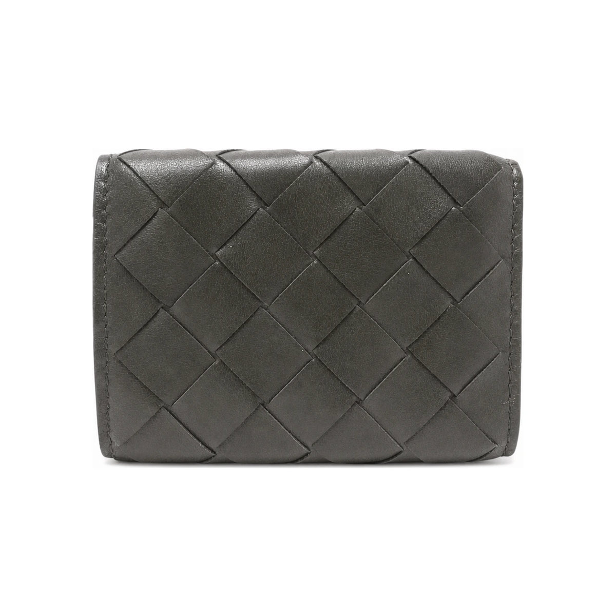 Bottega Veneta Intrecciato Light Graphite Leather Trifold Wallet