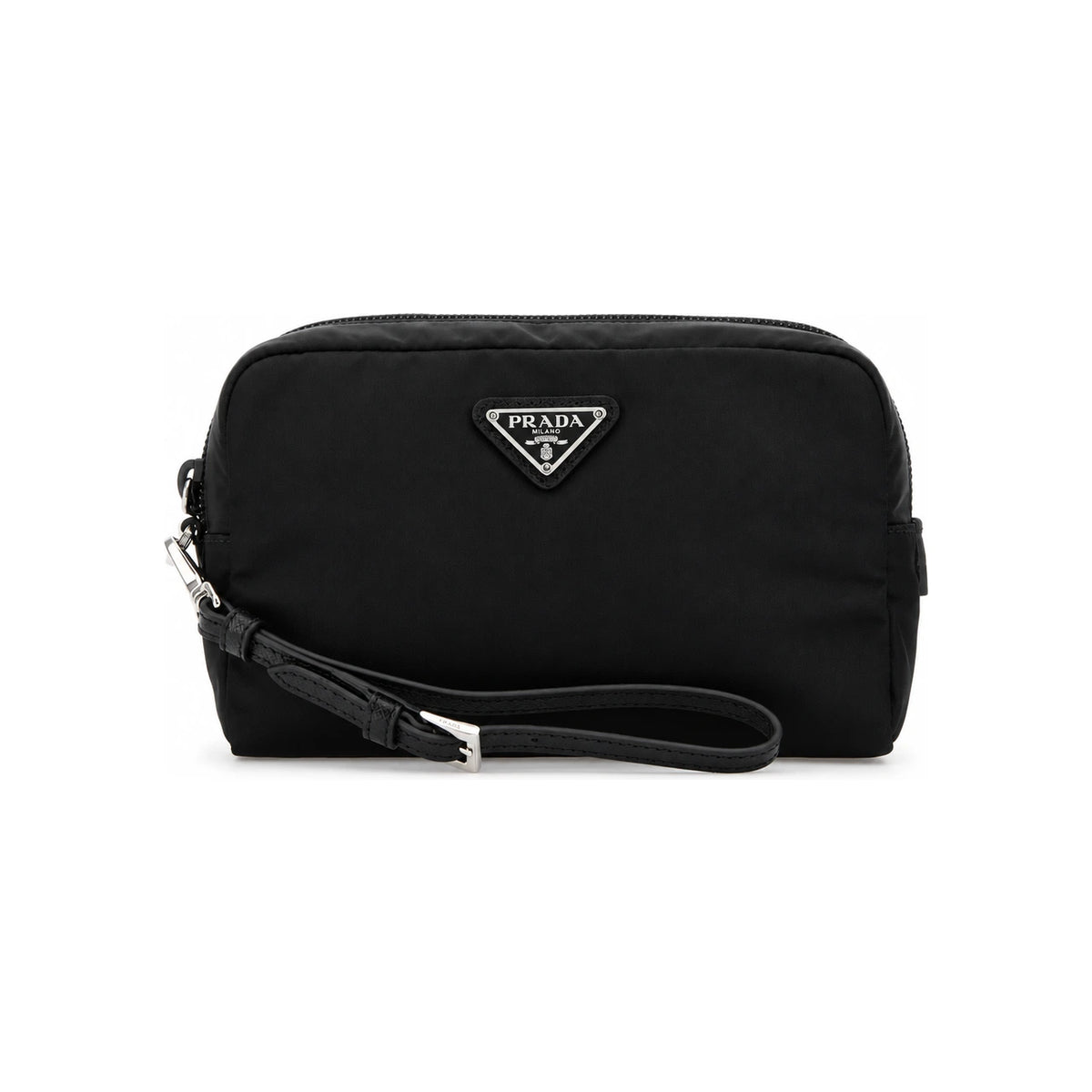 PRADA Black Nylon Zip Pouch