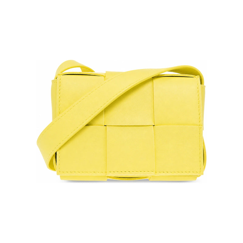 Bottega Veneta Mini Cassette Crossbody Bag Leather Green Women