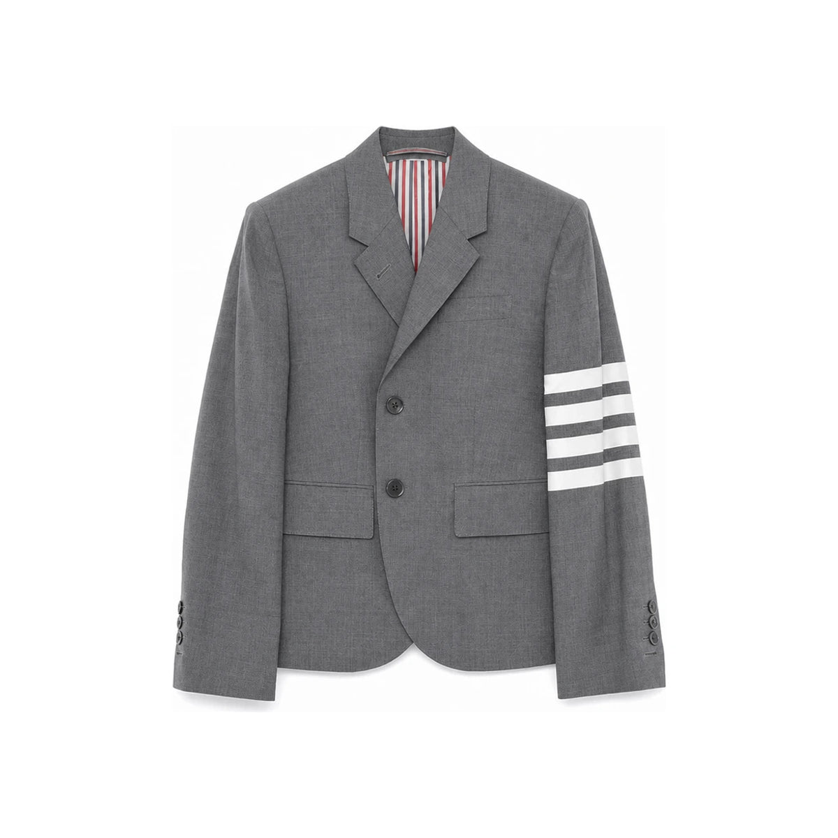 THOM BROWNE 4-Bar Stripe Plain Weave Wool Jacket