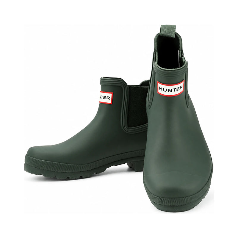 HUNTER Gloss Ankle Rain Boots Women Rubber Gray WFS2078RMA HGR