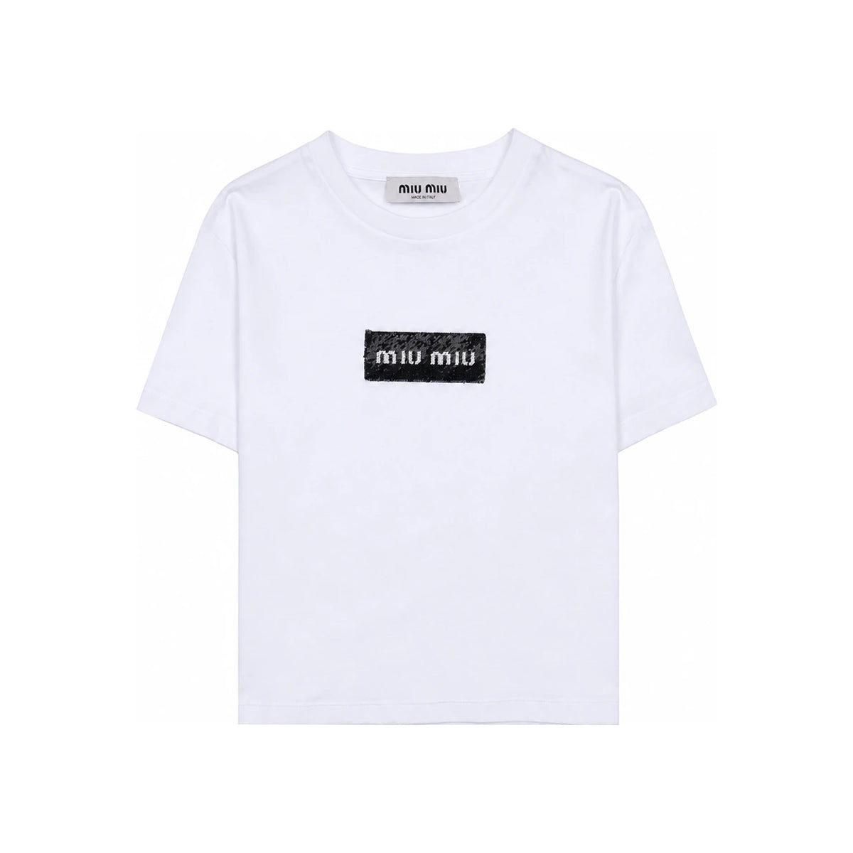 Miu Miu Cotton Jersey Short Sleeve T-Shirt MJN495 14AT F0009