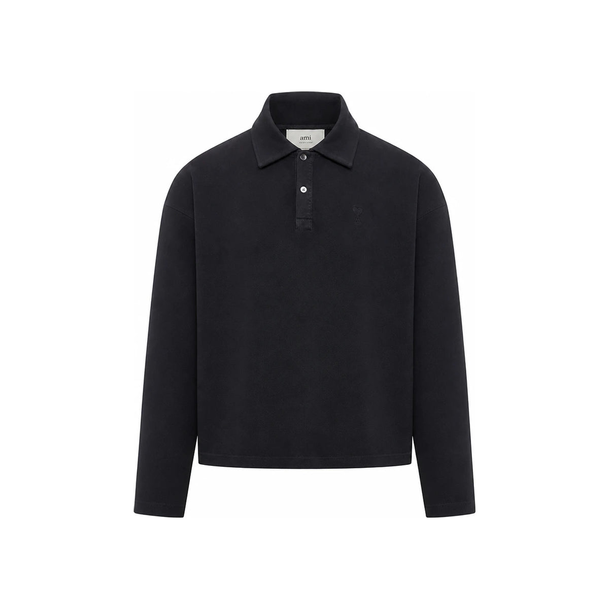 AMI Heart Long Sleeve Polo Shirt