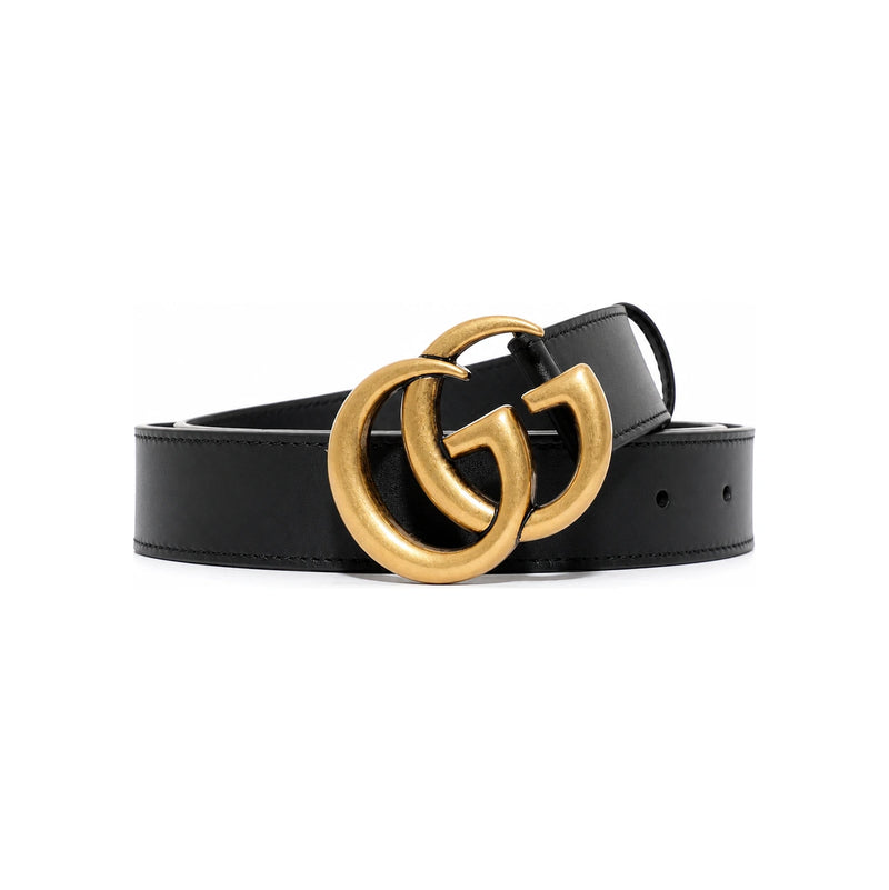 GUCCI Double G Buckle Leather Belt