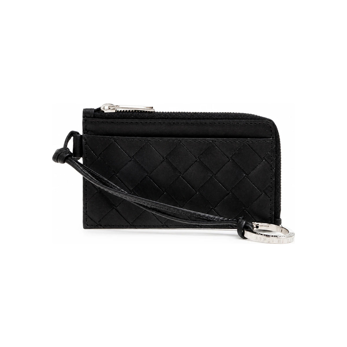 Bottega Veneta Intrecciato Black L Zip Card Holder