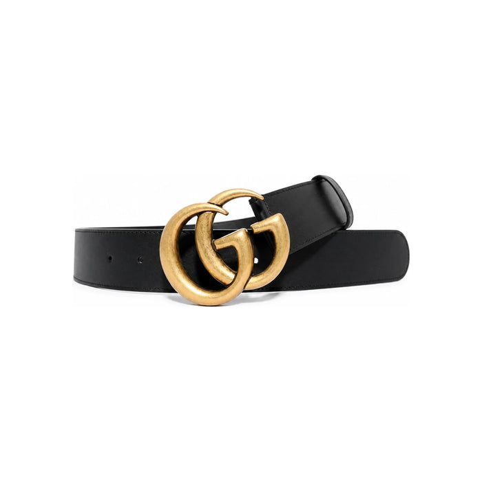 GUCCI Wide Leather Belt Black