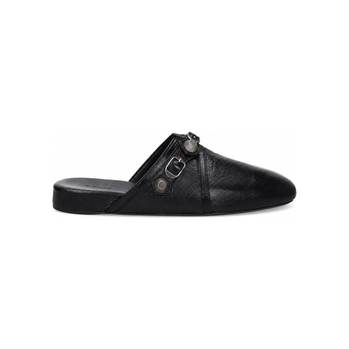 BALENCIAGA Cozy Cagole Lambskin Mule Black Slippers