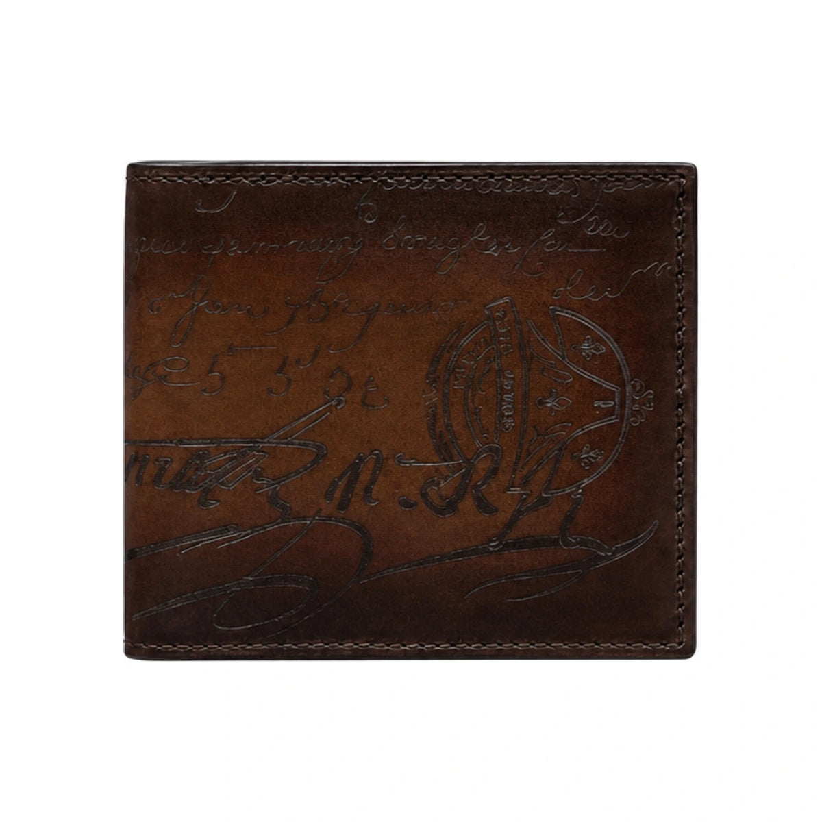 berluti Makore Scritto Leather Bifold Wallet MAKORE NEO JOUR V2