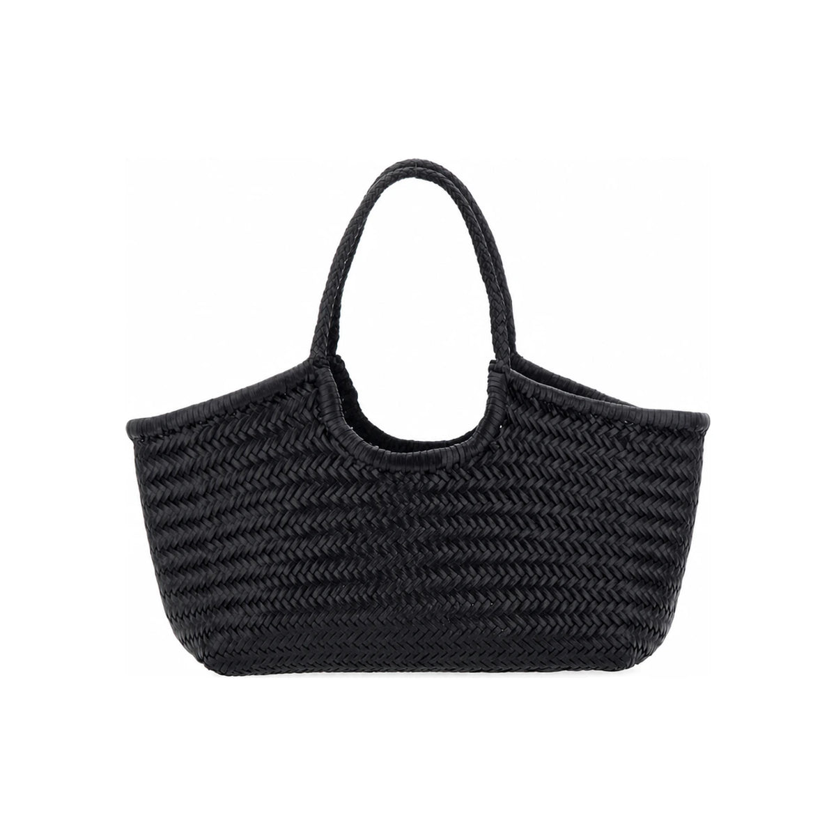 Dragon Diffusion Black Nantucket Large Women’s Woven Basket Shoulder Bag