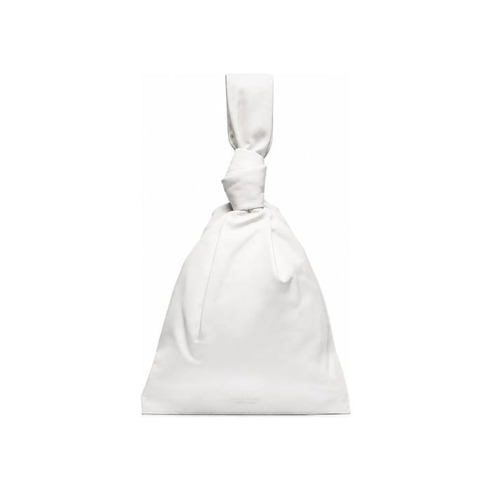 Bottega Veneta White Twist Medium Tote Clutch Bag