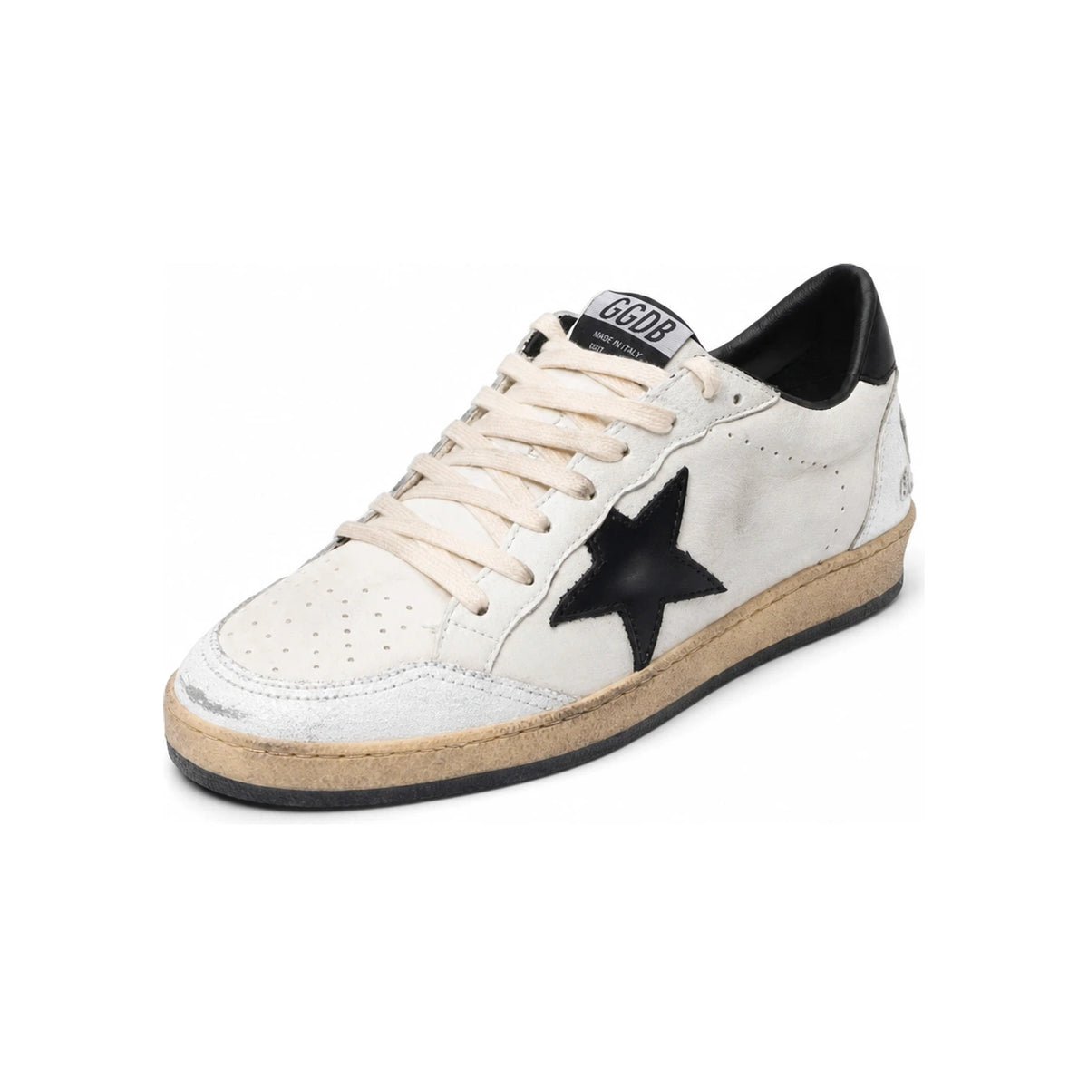 GOLDEN GOOSE Ball Star Men’s Low-Top Sneakers White Leather
