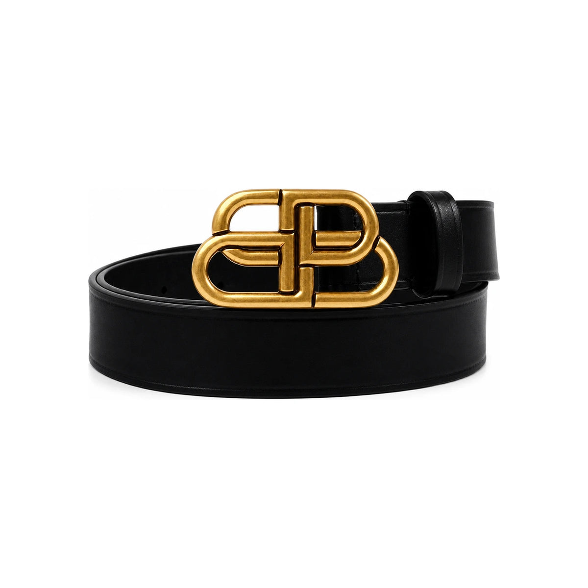 BALENCIAGA BB Logo Women’s Leather Belt Black