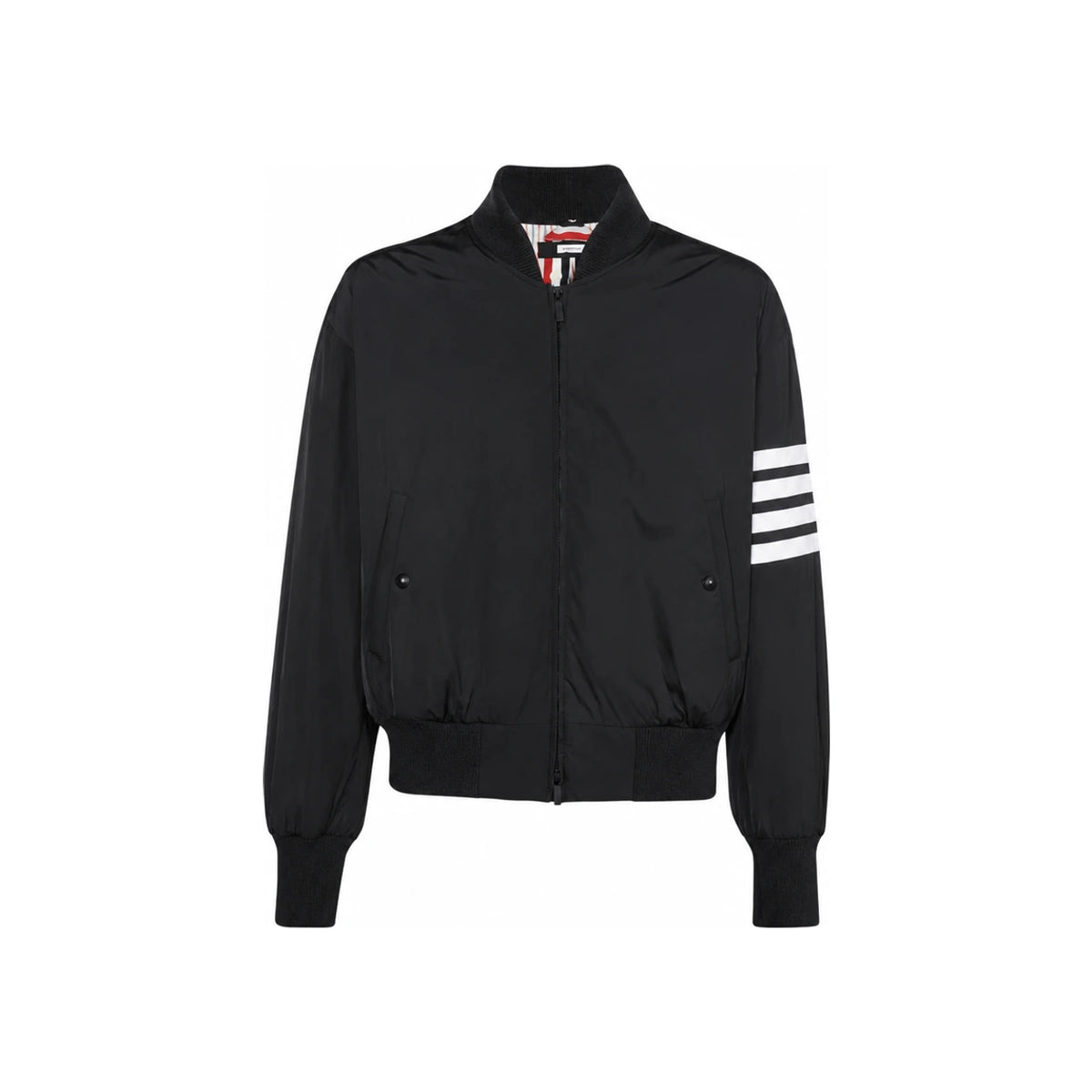 THOM BROWNE Charcoal Oversized Down Bomber Jacket