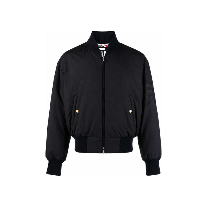THOM BROWNE Men’s Diagonal Armband Bomber Down Jacket Navy