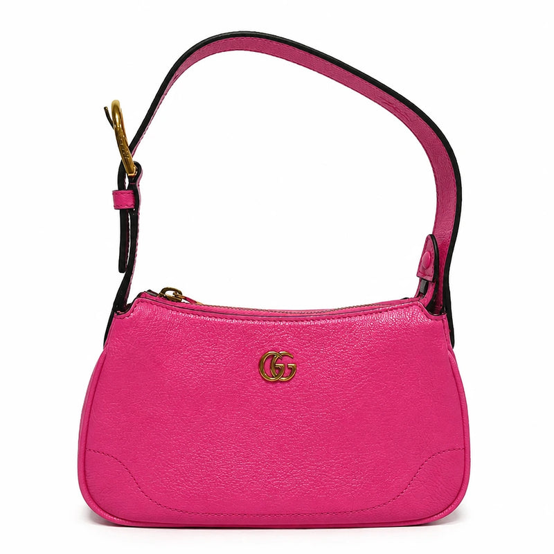 GUCCI Pink Leather Aphrodite GG Mini Shoulder Bag Tote