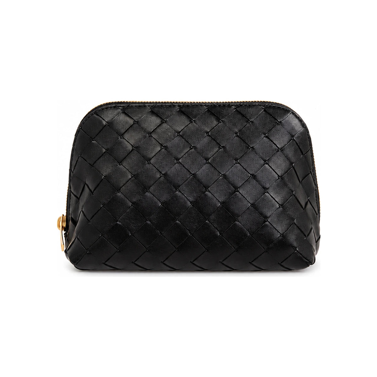 Bottega Veneta Intrecciato Leather Pouch Black