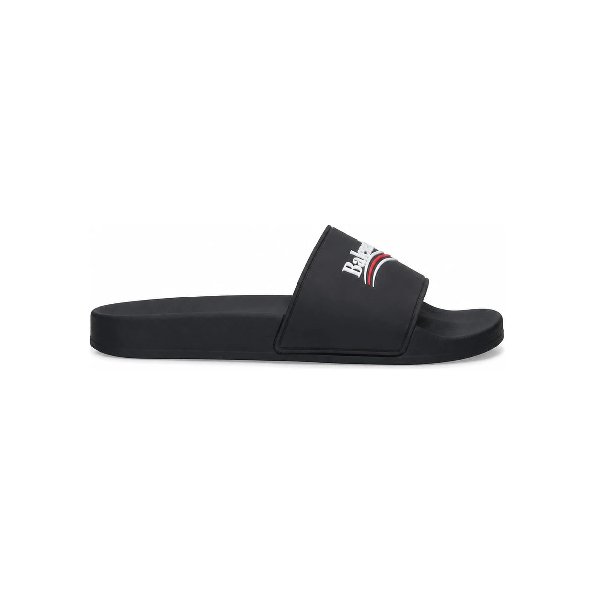 BALENCIAGA Political Logo Black Men’s Slide Sandals
