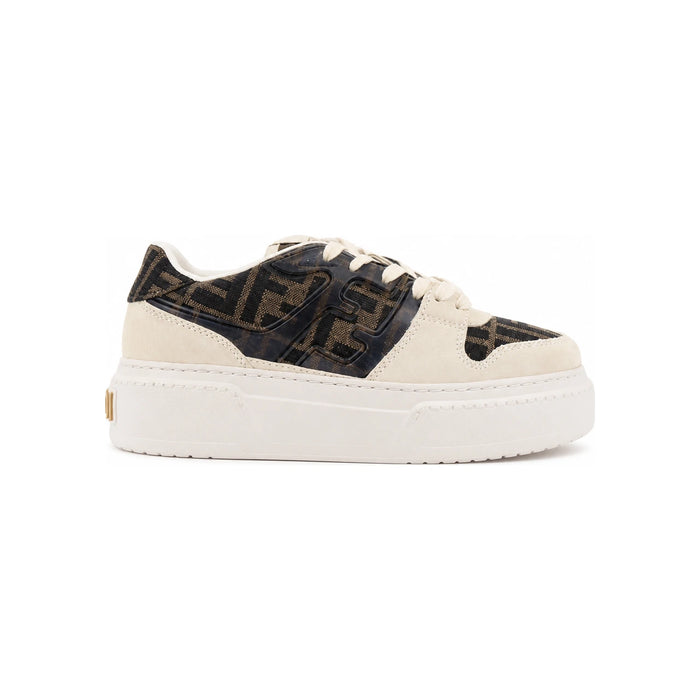 FENDI Match Suede Platform Low-Top Sneakers