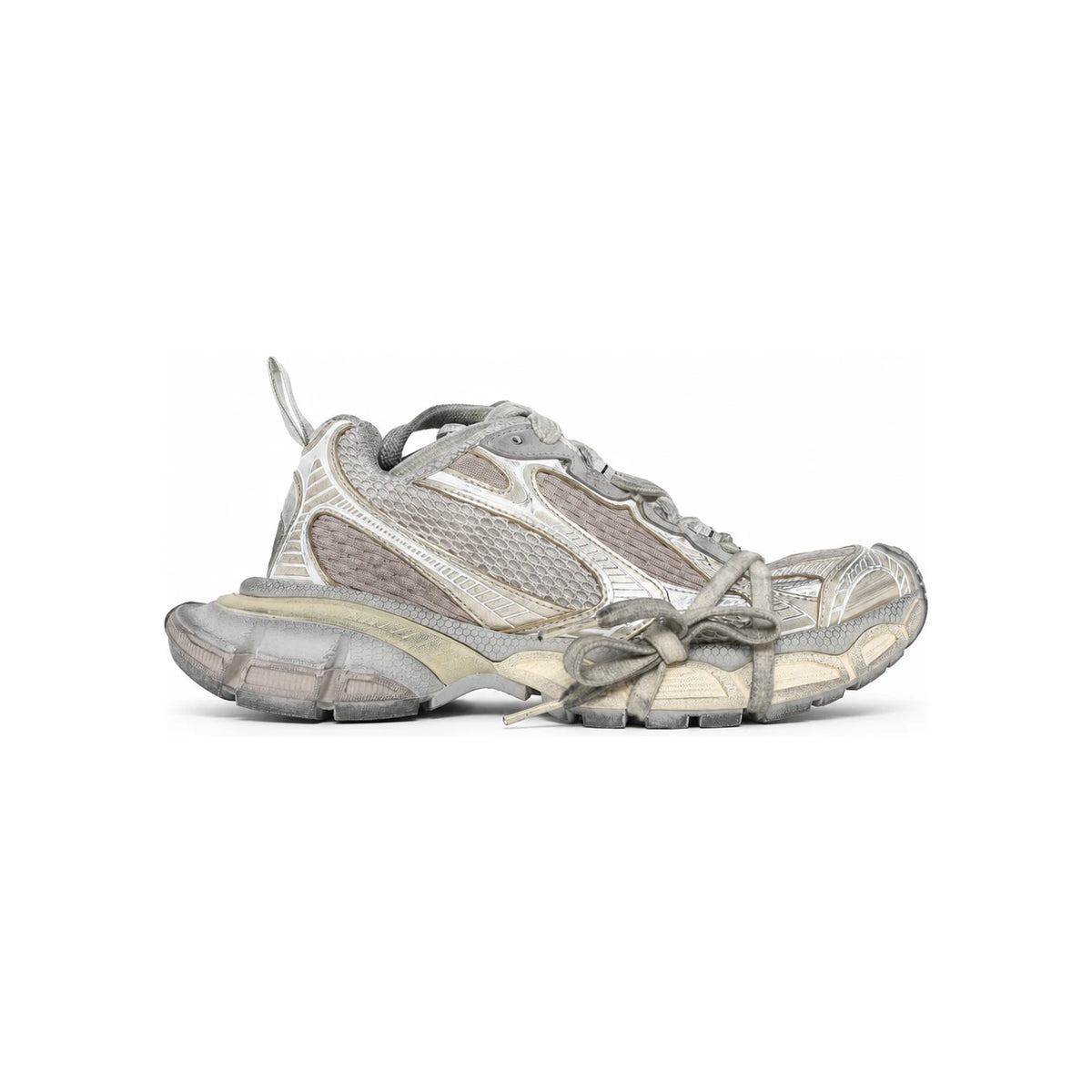 BALENCIAGA 3XL Women’s Low-Top Sneakers White Gray