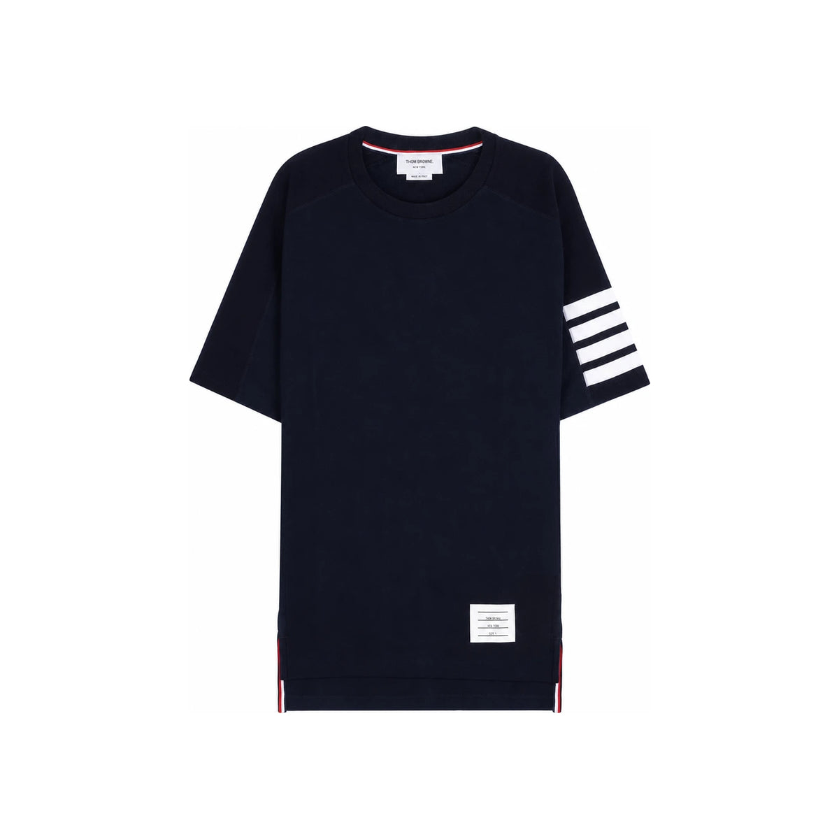 THOM BROWNE Diagonal Stripe Milano Cotton Short-Sleeve T-Shirt